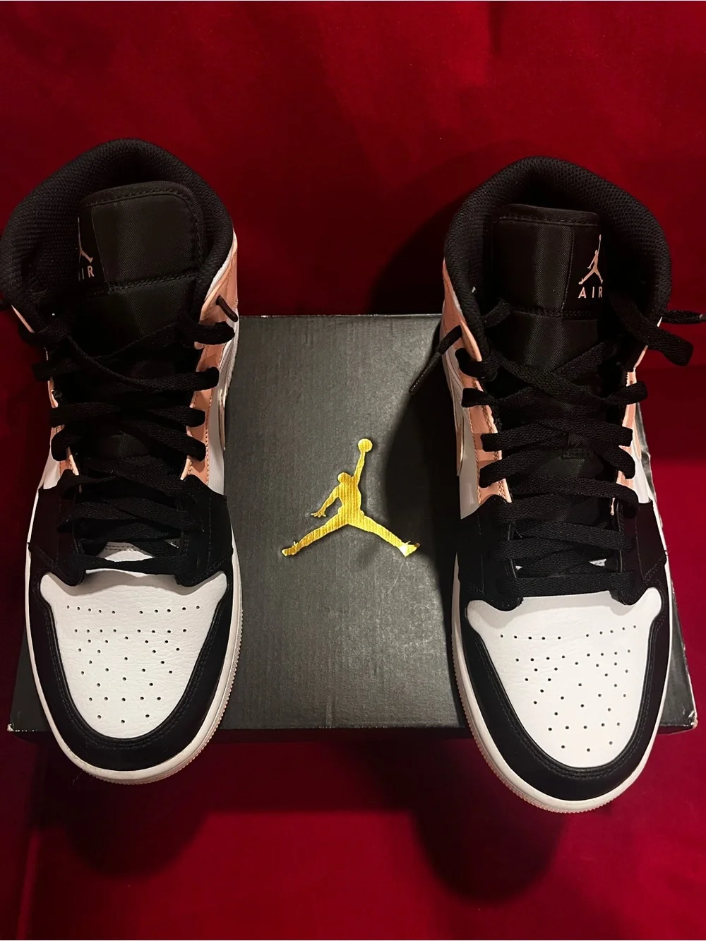 Jordan Kids' Mid Sneakers - White / Pink / Black